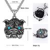 English Bulldog Titanium Steel Men's Pendant Necklace