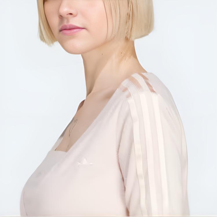 Adidas Originals Wraparound Fashion Long Sleeve T-Shirt Women Tops Quartz JN3010