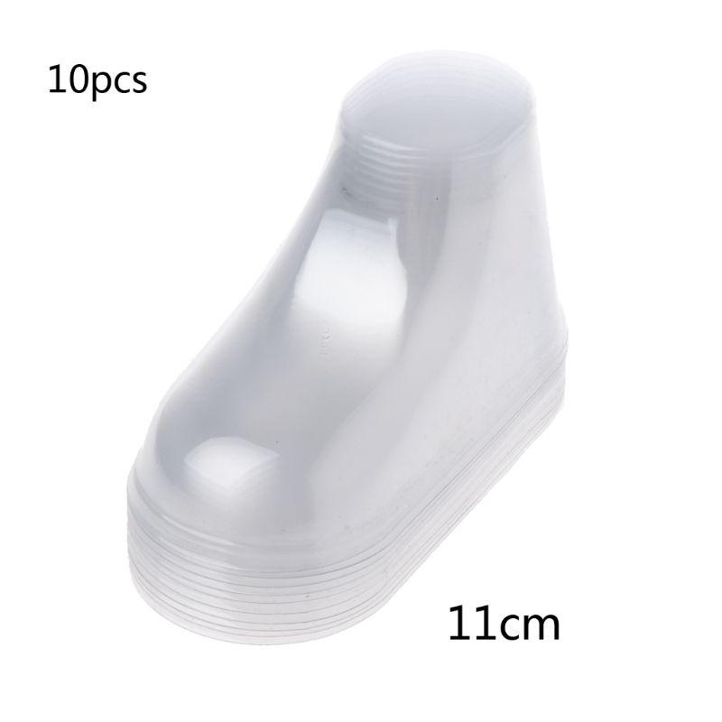 10Pcs Baby Shoe Stretcher Socks Display Stand Clear PVC Child Booties Showcase Support 8-11cm High Quanlity