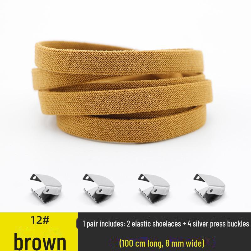 Lacci Elastici Pigri da 8MM - Spandex Doppio Strato Senza Lacci per Bambini con Fibbia Elastica