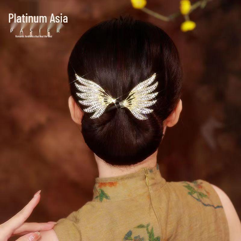 

2023 Exquisite Platinum & Gold Double Wing Hair Twister Bun Maker Clip