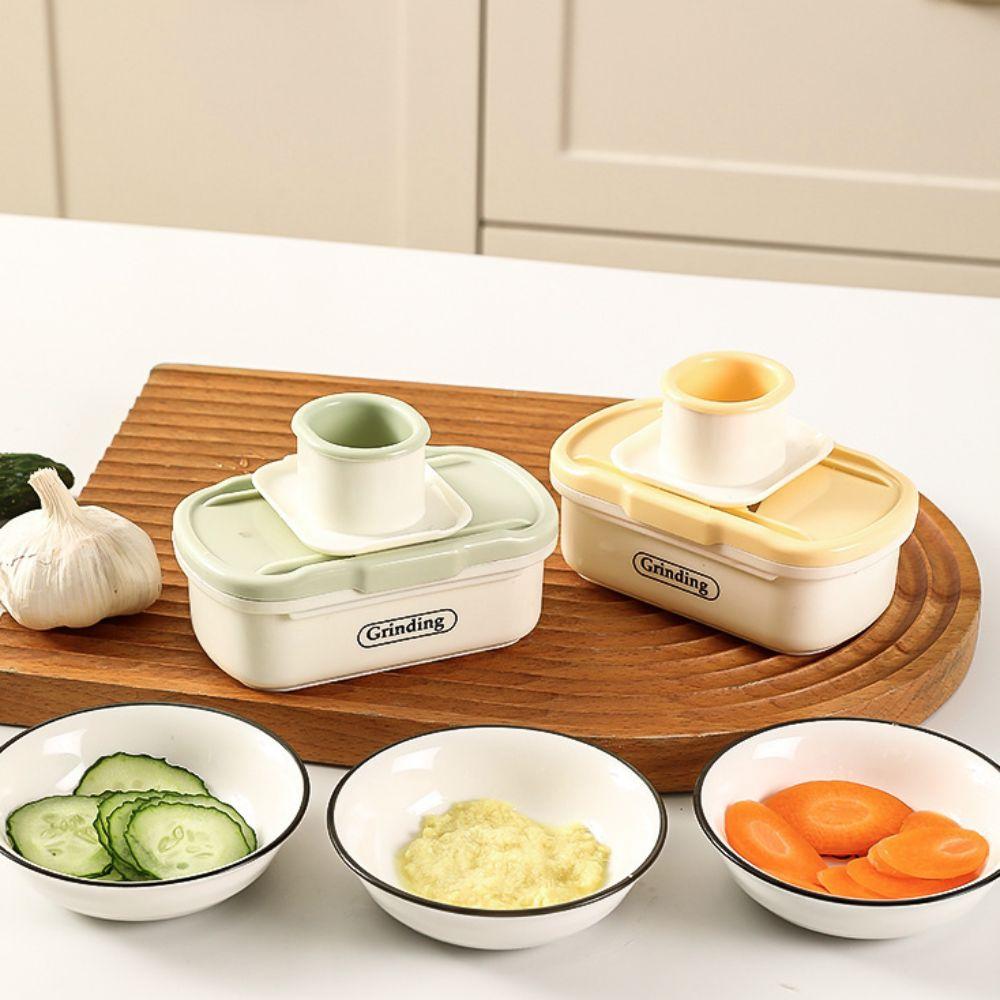 Manual Ginger Grinding Grater 2 in 1 Garlic Smasher Vegetable Slicer  Baby Complementary Food