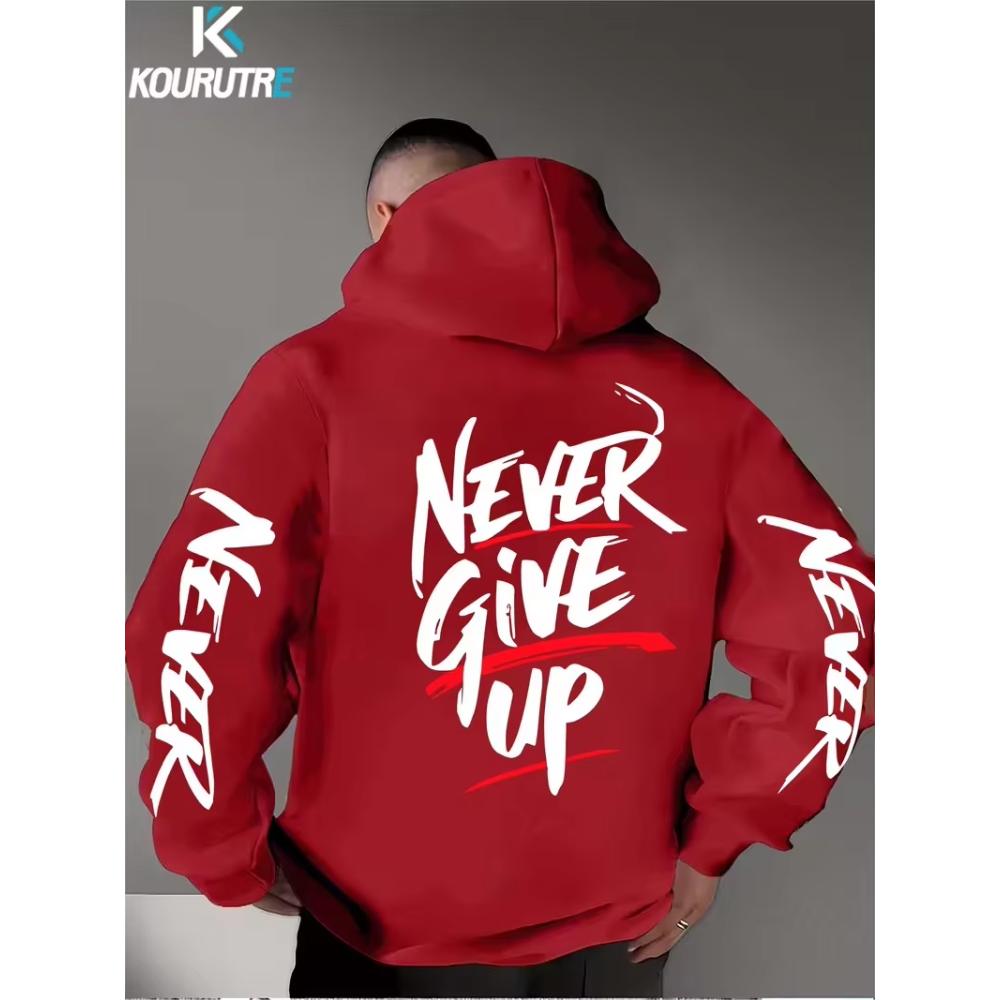 Fashion Loose Men's Printed Hooded Sweater Casual Simple Hoodies Sweatshirts Men’s