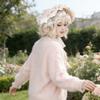 Elegant Straw Sun Hat For Women Garden Party Traditional Lace Bowknot Bonnet Hat for Theme Party Costume Accessories