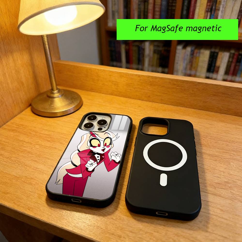Hazbin Hotel Charlie Morningstar Phone Case For iPhone17,16,15,14,13,12,11 Plus,Pro Magnetic For Magsafe Wireless Charging