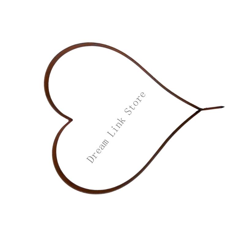 Q1FD Rusty Garden Decorative Stake Metal Heart Garden Decoration Plant Pot Decorations for Indoor Outdoor Backyard CN
