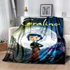 New Coraline Horror Cartoon Gift Soft Flannel Blanket,Throw Blanket Comfortable Blanket for Beds Sofa Home Bedroom Kids