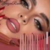 Matte Mauve Lipstick Pencil Long Lasting Waterproof Non-Stick Lipliner Crayon Velvet Lip Contour Outline Smooth Natural Makeup