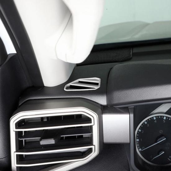 For Toyota Tundra -2025 Matte Silver Front Dashboard Upper Air Outlet Trim2*