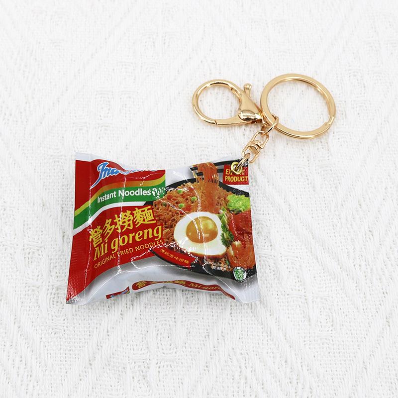 1 Piece Korean Turkey Noodle White Coffee And Duo Lo Mein Pendant Gift Simulated Japanese Food Play Snack Bag Keychain