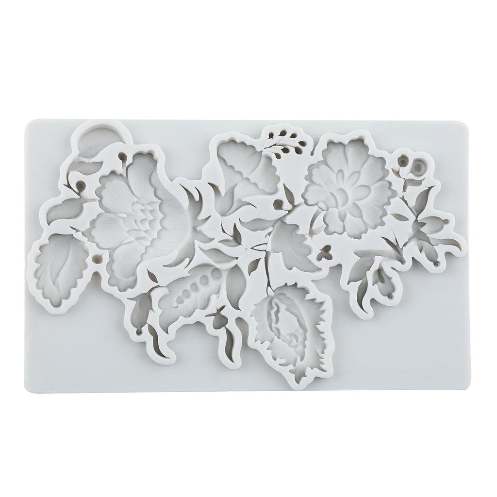 Rose Pfingstrose Silikonform Elster Blume Blätter Fondantformen Kuchen Dekorationswerkzeuge Themenkuchen Dessert Dekoriert Schokoladen Bonbonform