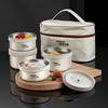 Lunch Box Portable Insulated Lunch Container Set Stackable Bento Stainless Steel Lunch Container
