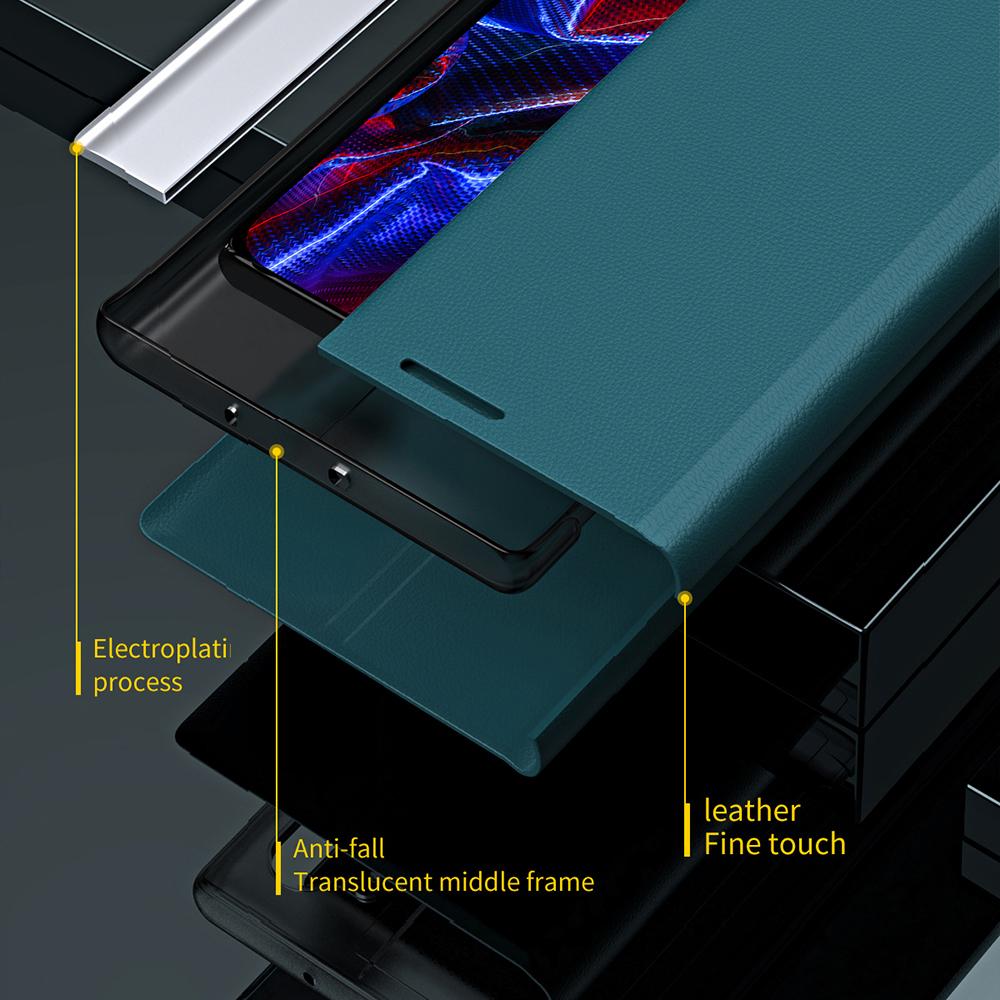For Xiaomi Poco X5 5G/Redmi Note 12 5G (Global)/(India)/(China) Electroplating Phone Case PU Leather Stand Phone Cover