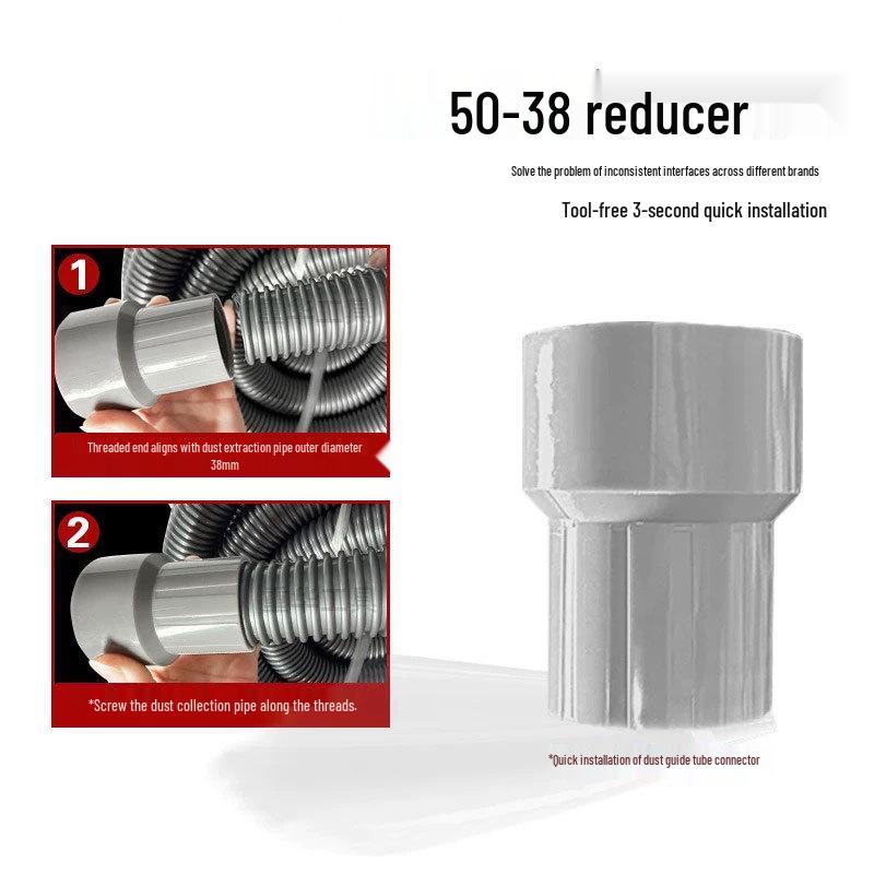 Universal Adapter for Cyclone Dust Collector, Sander, and Grinder – 50mm To 38mm Connector Compatible with Karcher and Festool.