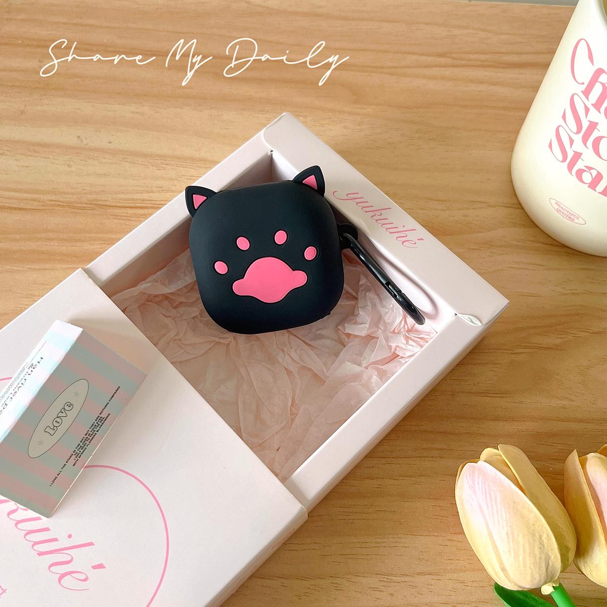 

Кошачья лапка для Samsung Galaxy Buds Live 2 Pro 2 FE чехол силиконовый чехол для наушников аксессуары чехол Galaxy Buds FE чёрный