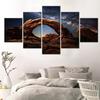5 Pieces Landscape Canvas Painting Nature Milky Way Arch Arches National Park Wallpaper Home Decor Picture Print Living Room No Frame