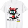 Habe es bis zum Mai Schwarze Katze Lehrer T-Shirt geschafft