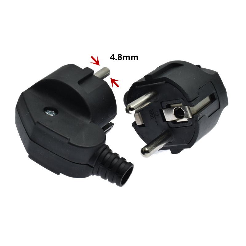 Euro Plug 16A Adapter Male Replacement Adapter France Korea Germany Plug AC Outlets Rewireable Euro Wall Socket For Power Cable