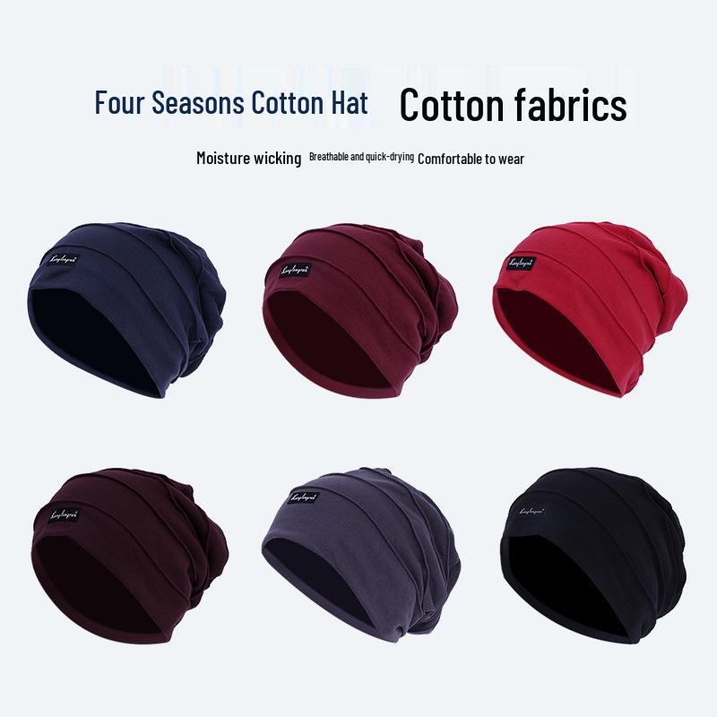 Spot Fleece-Lined Cotton Postpartum & Chemotherapy Hat - Unisex Sleep Cap