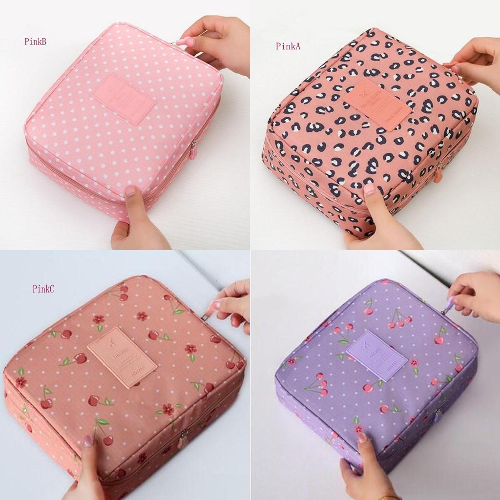 Luxurious Floral Nylon Zipper Women Makeup Bag With Elegant Cosmetic Case Organizer