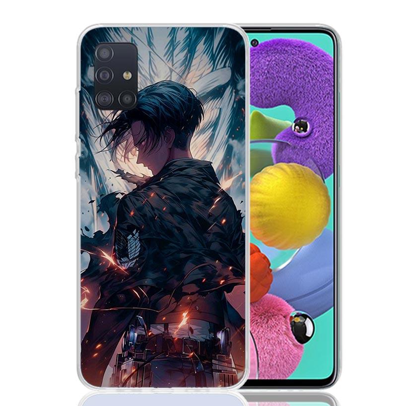 A-Attack on T-Titan Levi Phone Case For Samsung Galaxy A52 A32 A22 A12 A02S A50S A30S A51 A31 AA71 Note 20 Ultra 10 S10 Plus Gal