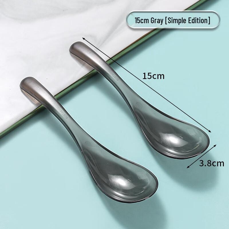 Frosted Gray Disposable Plastic Spoons