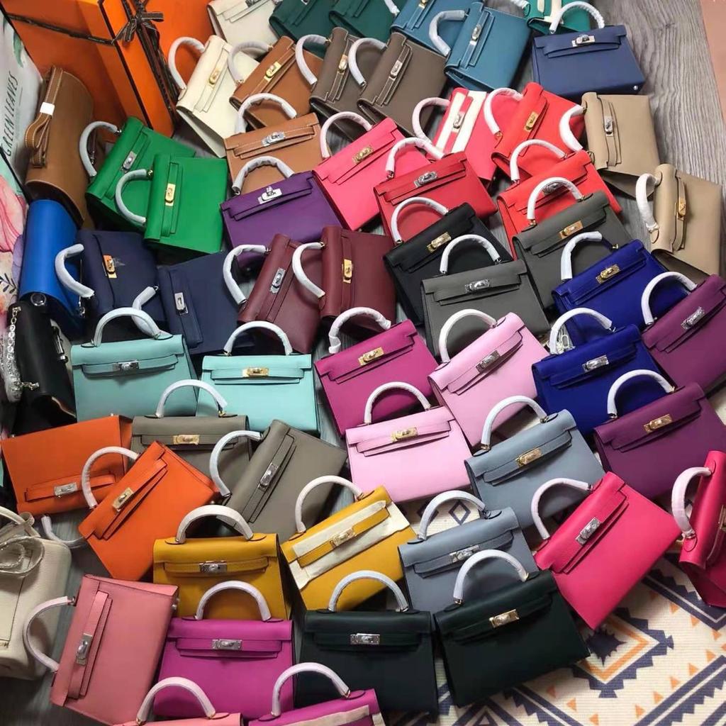 High-end First-layer Cowhide Kelli Bag Mini Bag 2021 New Trendy High-end Portable Shoulder Messenger Bag Women