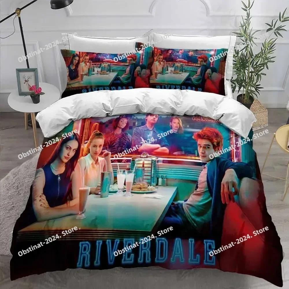 2D Design Movies Bedding Sets Riverdale Printed Bed Set With Pillowcase Bed Duvet Cover Soft Single Double Queen Super King Size