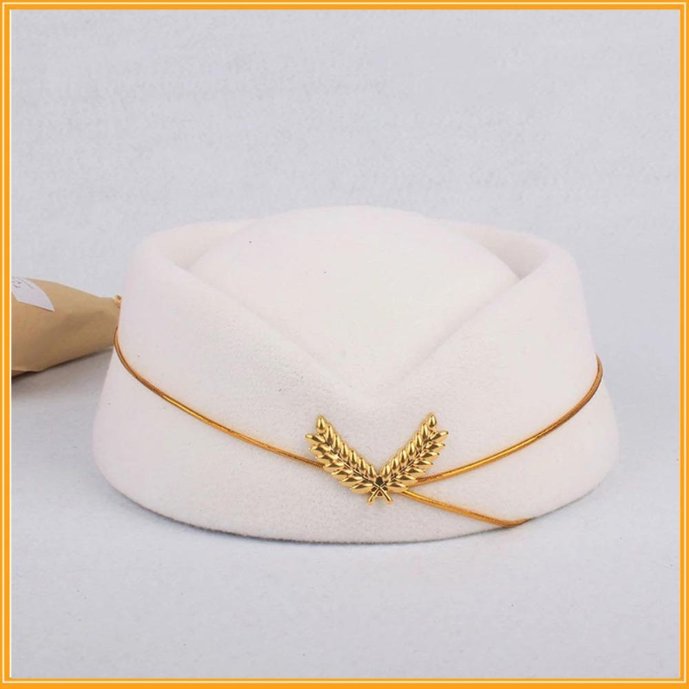 High-quality Work Cap Women Lady Stewardess Hat Beret Hat Air Hostesses Hat Party Hats