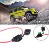 Car Mounted Miniature Blade Adapter Fuse Holder Splash Proof 12V 30A Wire