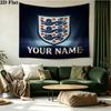 Custom Name England national team Printed Tapestry – Wall Hanging for Bedrooms, Dorms, and Home Decor