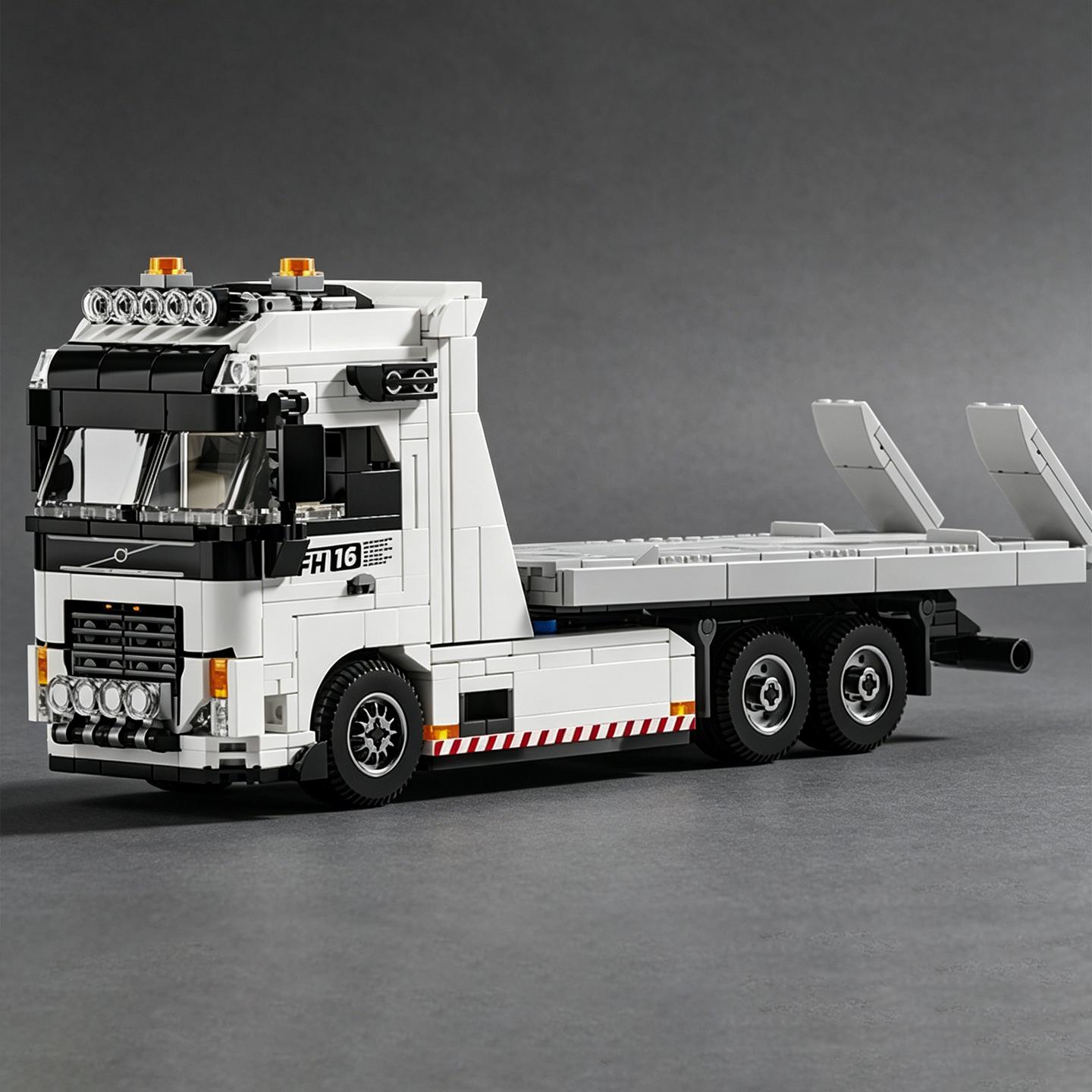 City Series Series Heavy-Duty Tractor-Trailer FH16 Trailer Assembly Scale Model Building Block Set Boys  Girls  4x2 Drive-On Car Toy NO BOX