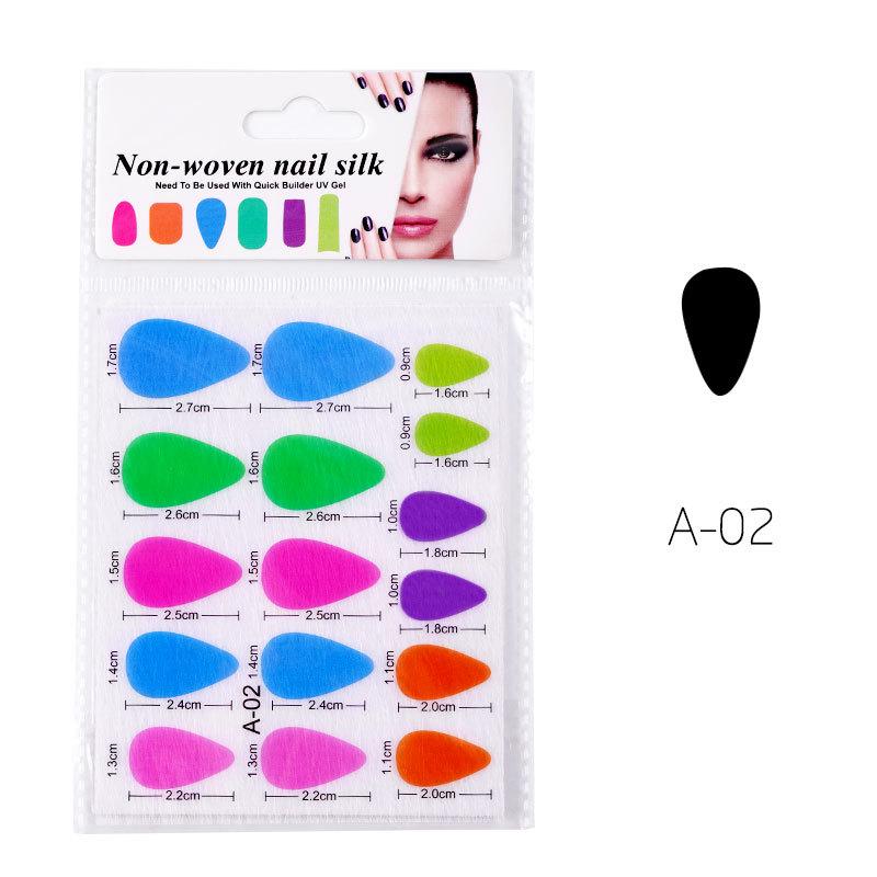 2 Placas de Fibra de Seda para Forma de Extensión de Uñas Telas No Tejidas Fibra de Construcción de Gel UV Acrílico Francés Accesorios de Manicura DIY