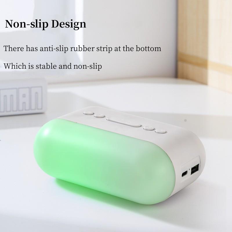 Zegar LED z alarmem ładowany przez USB Temperatura Data RGB Świecący Zegar Cyfrowy Sterowanie Głosowe 12/24H Elektroniczny Zegar z Funkcją Drzemki