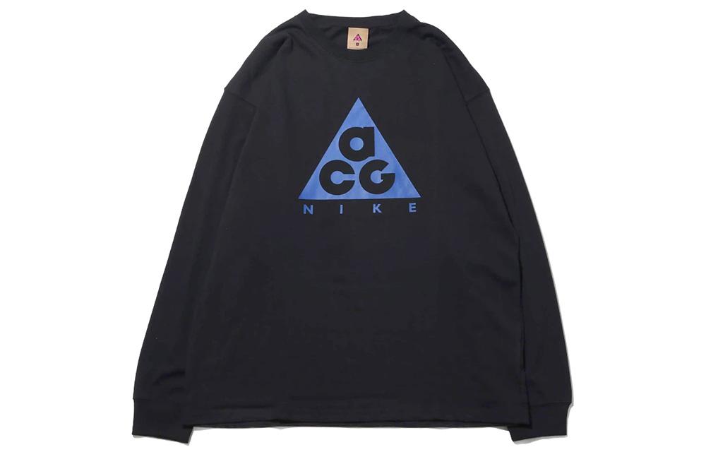

Nike ACG T Shirts Men s Crew Neck Moderate Straight Fit BQ7203-011 S