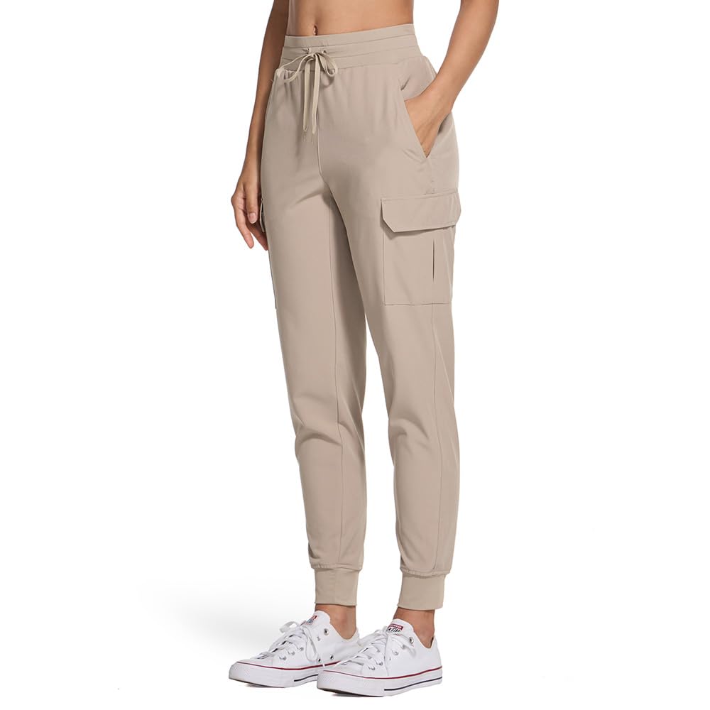 CQR Cargo UV Jogger Loose Elastic Waist with Perfect for and Outdoor and Running Women's Pants, Moisture-Wicking, Quick-Drying, Protection,