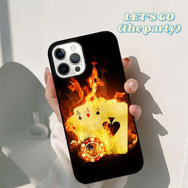 Autumu Poker Playing Cards Phone Case Cover for iPhone 17 Air 16 16e 15 12 11 13 14 Pro Max Apple Plus Coque