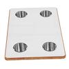 RV Table Top 23.62x15.75in Rectangular Marine Boat Desktop Panel with 4 Cup Holders for Trailer Motorhome Yacht Deck