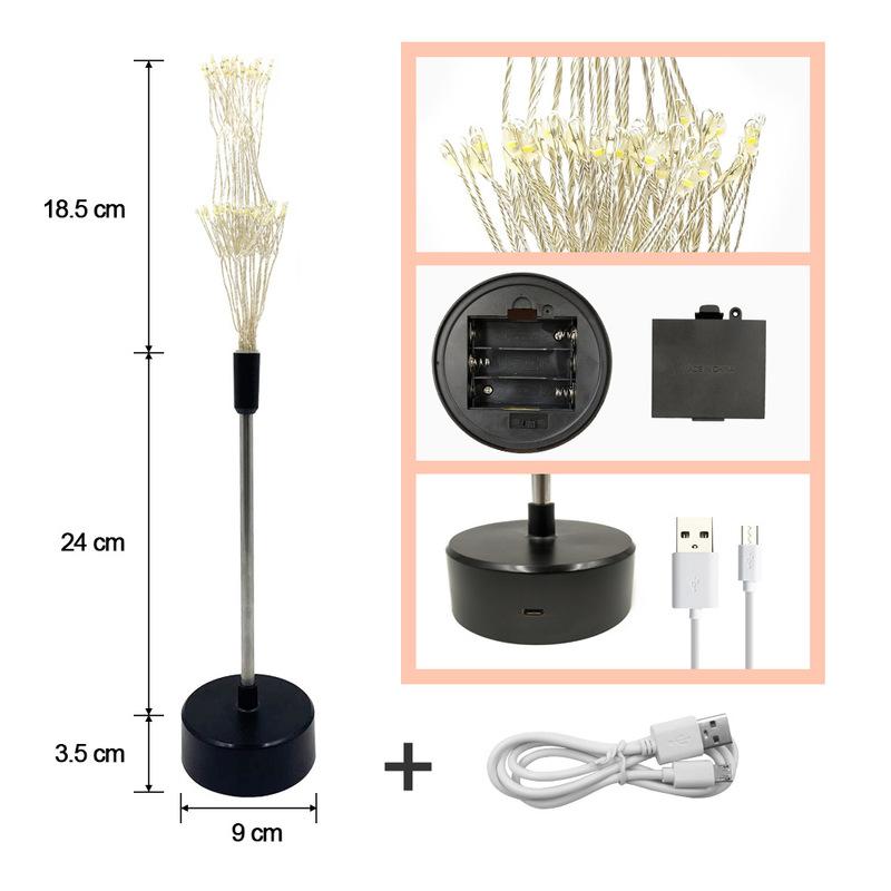 Lampada da tavolo per albero di Natale, ornamento natalizio con 120 luci LED bianco caldo