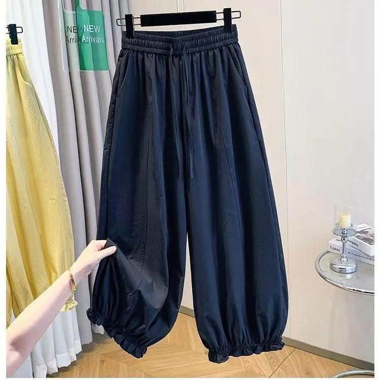 Sommer neue Mode elastische Taille Spitze lässige Hose Damen locker und dünn vielseitig altersmindernd Bloomers