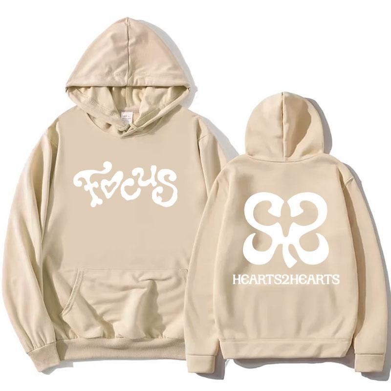 Focus Hearts2Hearts Hoodies Korea Girls Band Fashion Sweatshirts Long Sleeve Winter Hooded Pullovers Women Men Clothing Casual