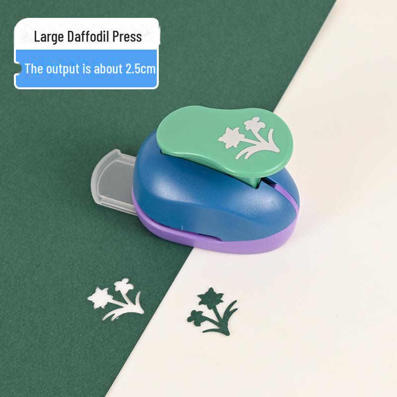 Children's DIY Embossing Machine: Easy Large Flower Punch for Kindergarten Craft and Paper-Cutting Projects