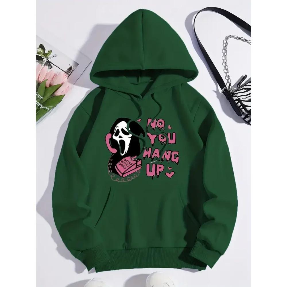 Women Graphic Print Hoodies 2025 New Autumn Fashion Harajuku Long Sleeve Hooded Sweatshirts Female Vintage Casual Loose Hoodie