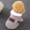 Pet Dog Clothes Dog Jacket Fleece Lining Extra Warm Coat Cat Jacket Dog Denim Jacket Dog Coat Puff Winter Thickening Corduroy Clothes Teddy