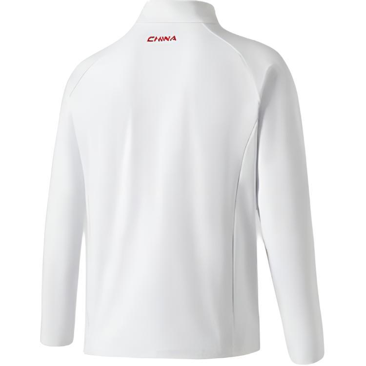 Anta Champion All-Weather Series Fleece Thickened Warm Half-Zip Stand Collar Knitted Sweatshirt Men Sweatshirt Paper-White 152410401-1