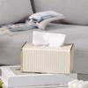 Exquisite Tissue Box Modern Paper Storage Case Home Decor Leather Tissue Container  Coffee Table