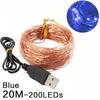 2/5/10/20M USB LED String Lights for Xmas Garland Party Wedding Home House Decoration Christmas Tree Flasher Fairy Lights