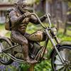Wind Spinner for Outside Big Foot Riding Motorcycle/Truck/Airplane Metal Rotatable Yard Windmill