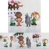 Decorate With Madagascar Movie Action Figures Character-like Dolls For Ornament Safe Pvc Material