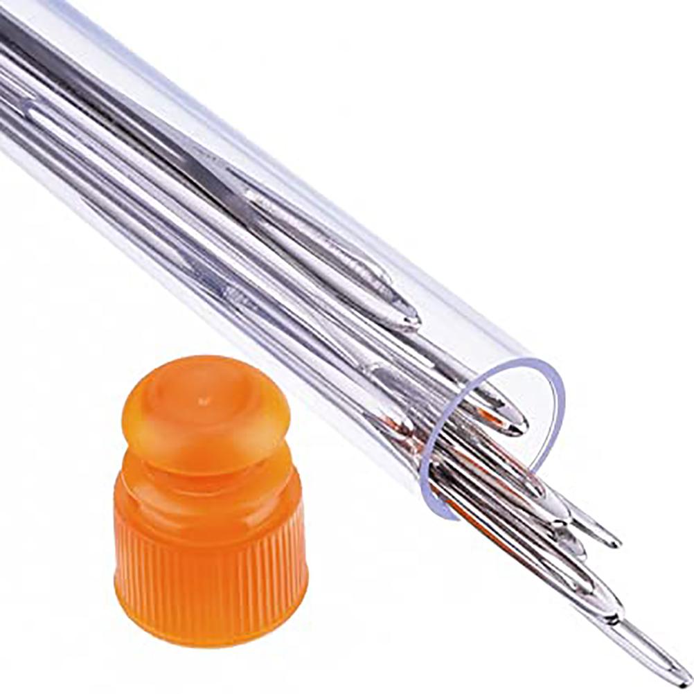 Großes Öhr Stumpfe Nadeln Stahl Garn Stricknadeln Nähnadeln für Lederprojekte Hausarbeit